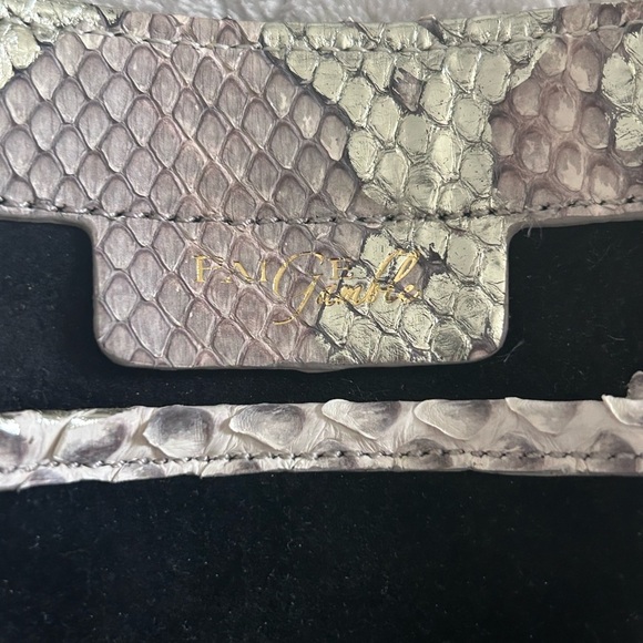 Rare Paige Gamble Livia Snakeskin Fur? Handbag with 2 Snakeskin Gussets - Picture 7 of 11